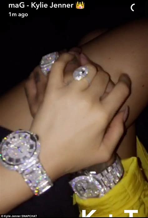 kylie jenner packs on pda with tyga following kanye west concert daily mail online
