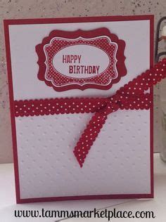 red happy birthday card  red polka dot ribbon mkc tamms