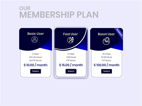 membership plan page design uplabs