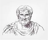 Aristotle Aristoteles Isolierte Skizzenart Aristo Transparentem Vektorikone Lokalisiert Lizenzfreie sketch template