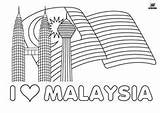 Merdeka Kemerdekaan Mewarna Bendera Lukisan Malaysiaku Kertas Jalur Gemilang Sayangi Himpunan Petronas Ashgive Terbaik Doce Erva Berkibar Tadika Aktiviti Cikimm sketch template