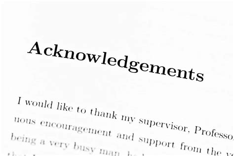 write dedication  acknowledgement difference