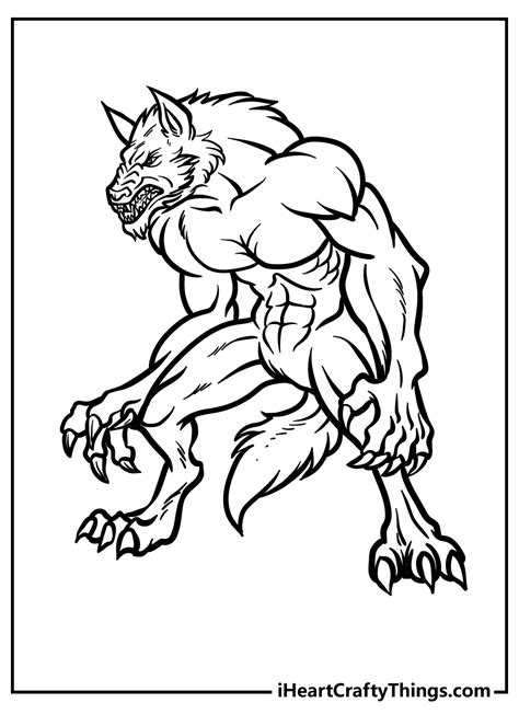 printable werewolf coloring pages  adults