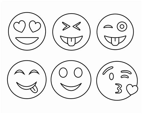 printable emoji faces emoji coloring pages
