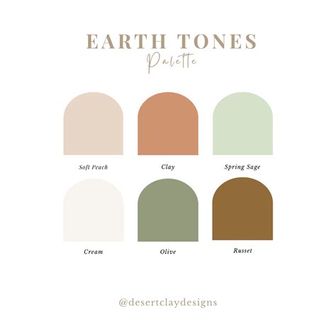 earth tones palette desert clay designs