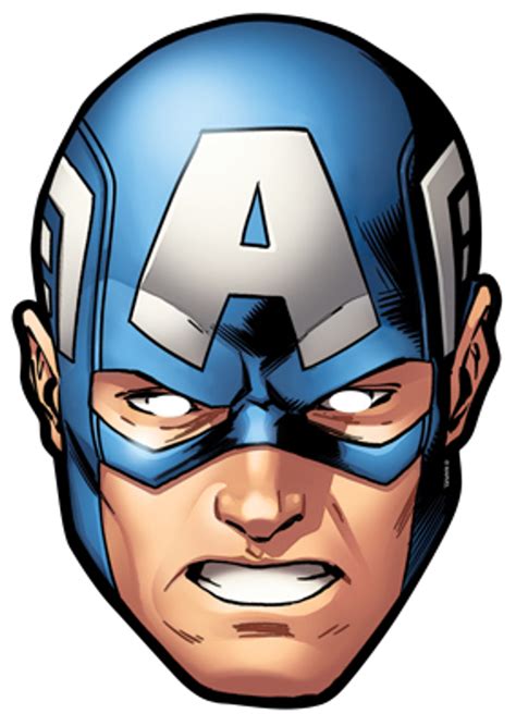captain america  marvels  avengers single card party face mask