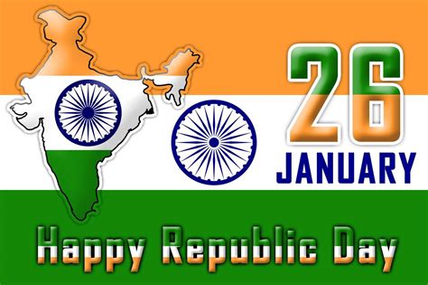 26 january happy republic day india map picture