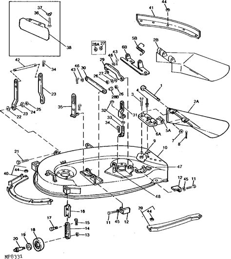 john deere  deck diagram    complete catalog  shows  detailed parts searching