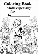 Coloring Book Pages Cover Printable Front Make Personalised Own Print Kids Colouring Disney Barbie Books Princess Then Dozen So Spongebob sketch template