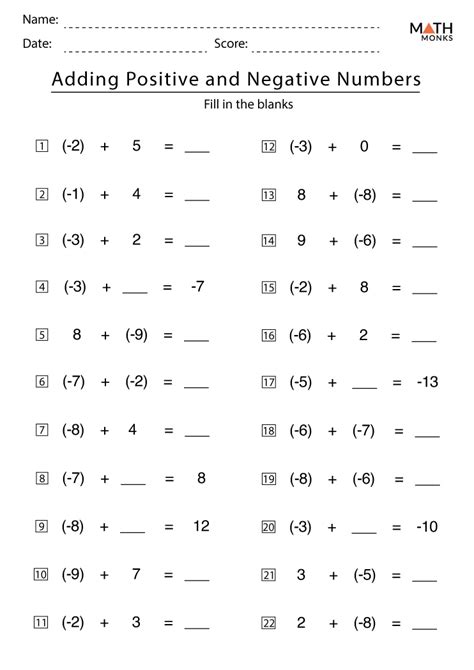 addition worksheets  answer key