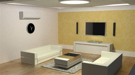 living room  blender  model render  cycles render   model