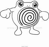 Poliwhirl Colorir sketch template