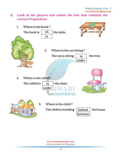 prepositions  exercise  grade  prepositions  location