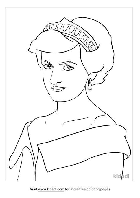 diana coloring page coloring pages