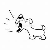 Barking Vectorhand Hond Krabbels Trekt Het Cani Clipground sketch template