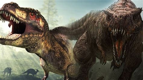 Jurassic World 2 T Rex Vs Giganotosaurus Youtube