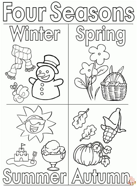 seasons coloring pages children