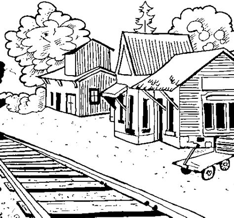 train station coloring page coloringcrewcom