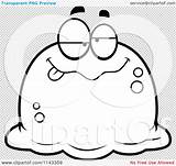 Blob Drunk Pudgy Outlined Coloring Clipart Vector Cartoon Thoman Cory sketch template