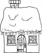 Coloring Christmas House Pages Popular Big sketch template