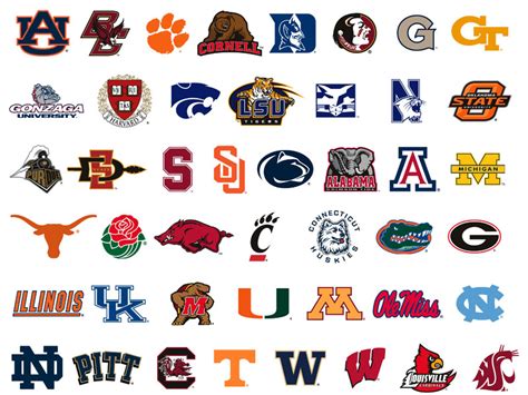 images  printable college logos  college football team