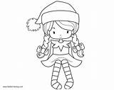 Coloring Girly Pages Hat Girl Printable Kids Adults sketch template