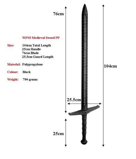 Medieval 104cm Sparring Sword Pp Giri Martial Arts Supplies