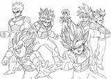 Dbz Trunks Goku Realizados Gohan Saiyans Vegeta Goten Coloringhome sketch template