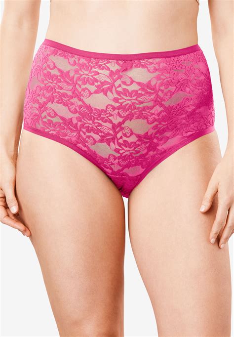 Allover Lace Full Cut Brief Panty By Comfort Choice
