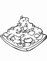 Chicken Coloring Pages Food Nugget Rice Color Getcolorings Template Getdrawings sketch template