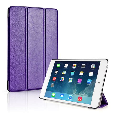 ipad mini  case purple ultra slim lightweight folio smart cover stand  auto sleep wake