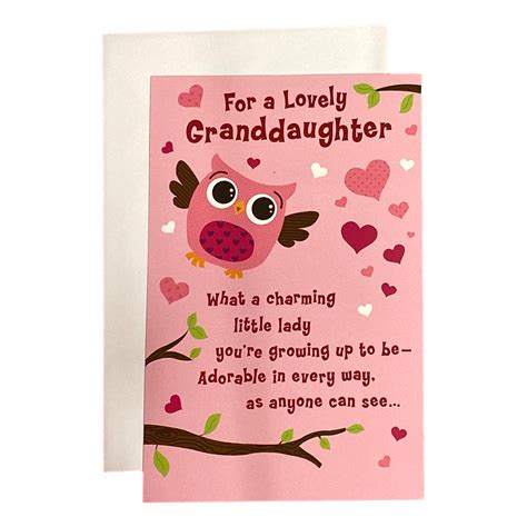 valentines day greeting card  grand daughter   lovely