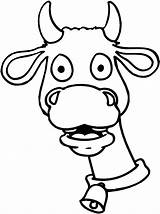 Coloring Cow Head Cartoon sketch template