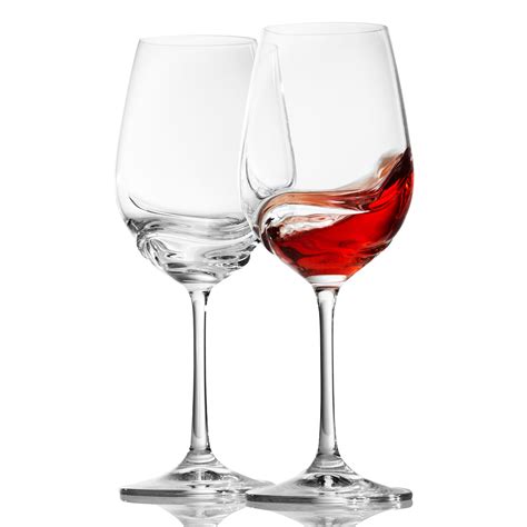 turbulence red wine glasses set    oz crystal decor