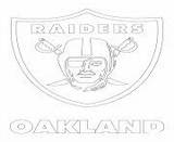 Raiders Oakland Coloring Pages Logo Football sketch template