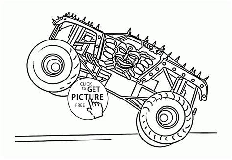 mohawk warrior monster truck coloring pages coloring pages