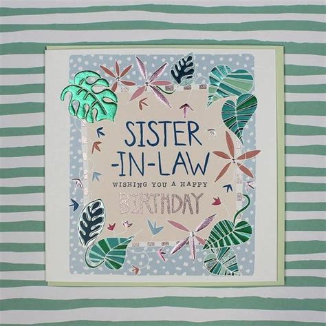 happy birthday sister  law birthday card  sister  law sister
