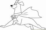 Coloring Dog Super Krypto Pages Color Cartoon Coloringpages101 Kids Printable sketch template