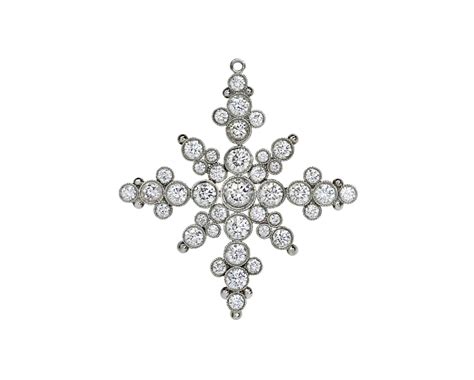 diamond snowflake pendant featherstone design