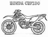 Dirt Bike Pages Coloring Honda Template sketch template