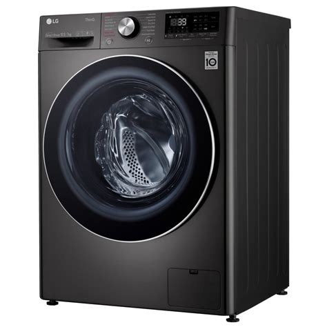 lg fwvbtse kgkg direct drive steam washer dryer black steel appliance city