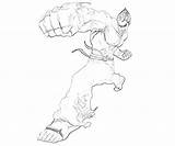 Tekken Kazuya Coloring Mishima Pages Character Takken Print sketch template