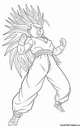 Gohan Saiyan Lineart Vegeta Goku Trunks Line Effortfulg Pngkey sketch template
