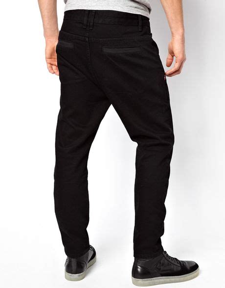 Asos Black Bow Leg Jeans In Black For Men Lyst