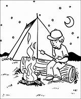 Camping Coloring Pages Printable Bbq Night Sheets Kids People Template Print Worksheets Papa Getdrawings Jobs sketch template