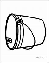 Bucket Clip Clipart Paint Pail Coloring Library Gallon Drawing Template sketch template