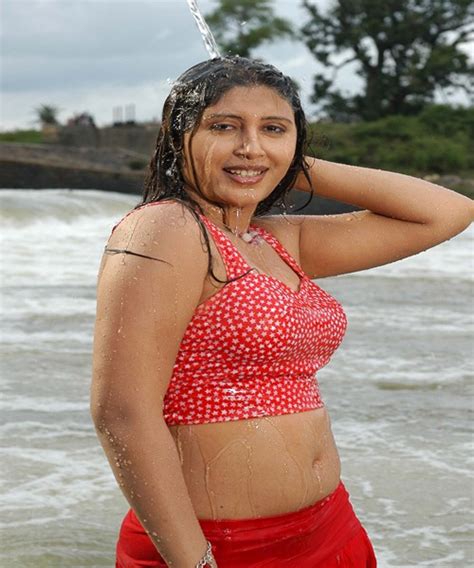 Tamil Actress Ranjitha Wet Bikini Stills On Beach