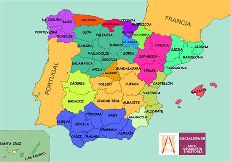 gustan las sociales mapa politico de espana