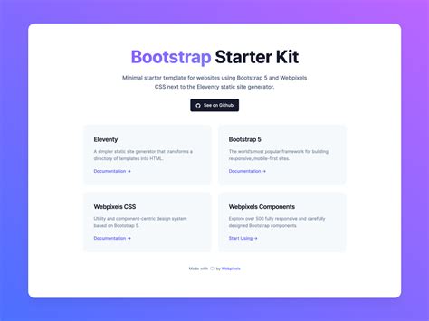 bootstrap  starter kit webpixels
