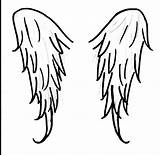 Wings Angel Wing Simple Drawing Drawings Pages Coloring Cross Crosses Dark Color Print Clipartmag Printable Getdrawings Getcolorings Dr sketch template